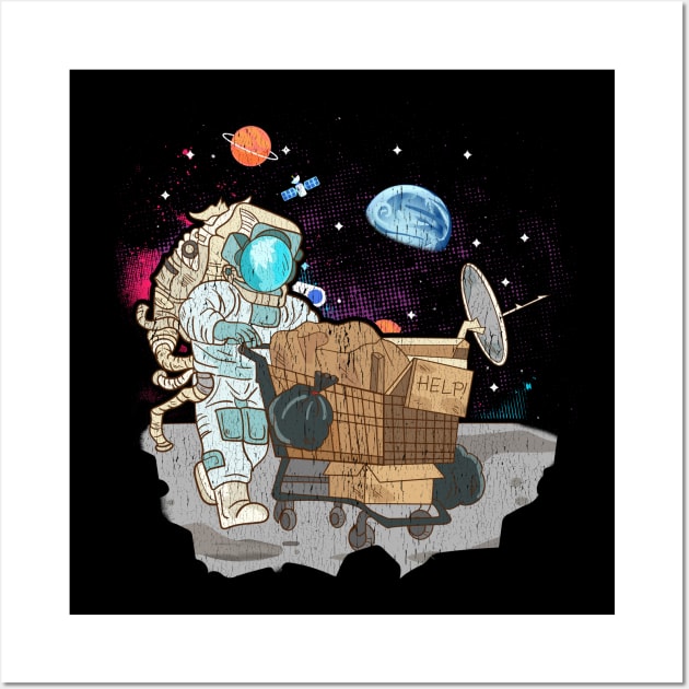 Beggar Astronaut | Funny Space Gift | Astros Tee | Astronaut Wall Art by Proficient Tees